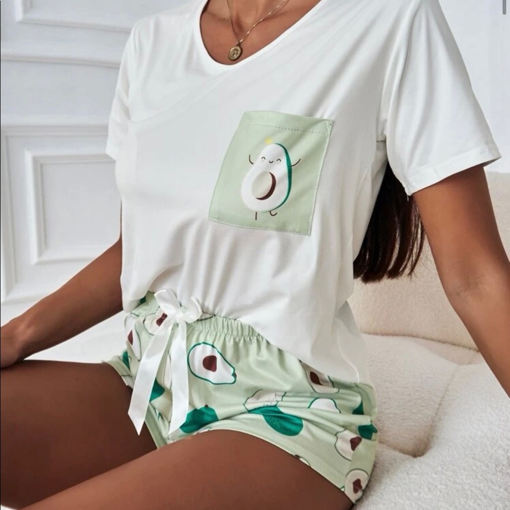 Cartoon Avocado summer PJ set. XL Size 12